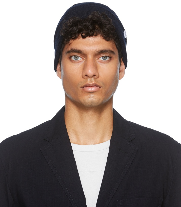 Photo: NORSE PROJECTS Navy Norse Top Beanie