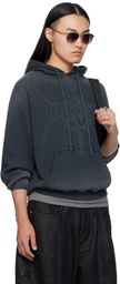 LU'U DAN Gray Slouch Hoodie