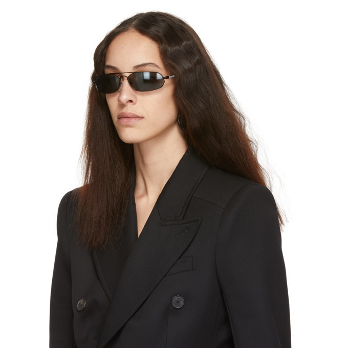 Balenciaga Black Rectangular Sunglasses Balenciaga