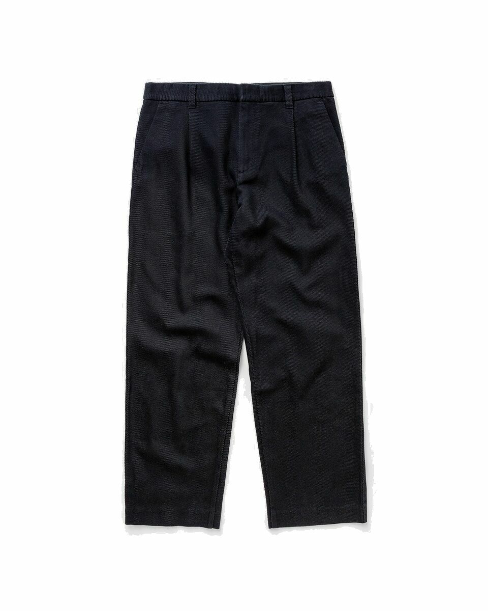Photo: Wood Wood Aaren Dry Twill Trousers Black - Mens - Casual Pants