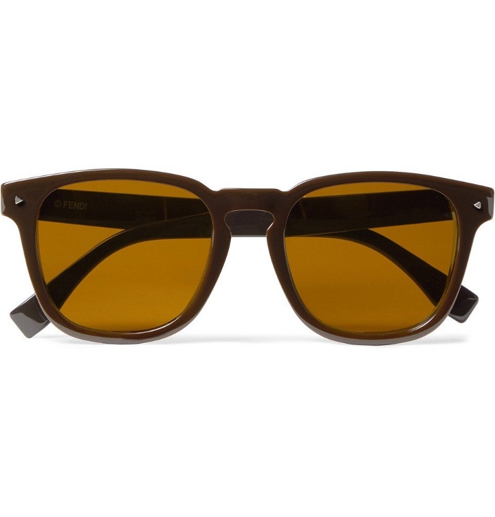 Photo: Fendi - D-Frame Acetate Sunglasses - Brown