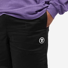 Men's AAPE Street Baseball Embroidered Short in Black