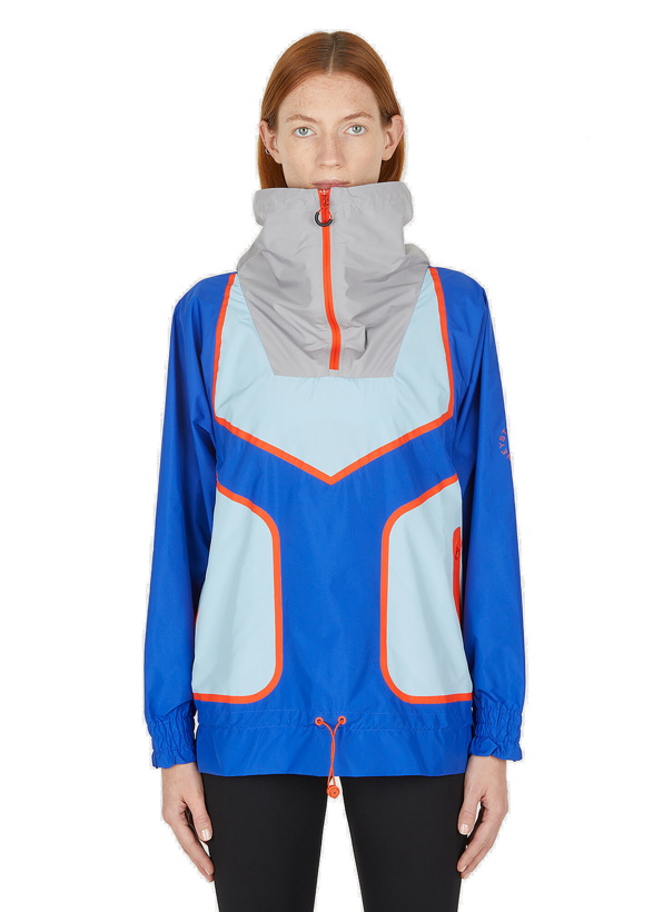 Photo: High Neck Panel Jacket in Blue