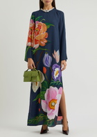 Borgo DE Nor Capucine Floral-print Maxi Dress Navy