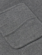 Stòffa - Wave Brushed Double-Faced Merino Wool Overshirt - Gray