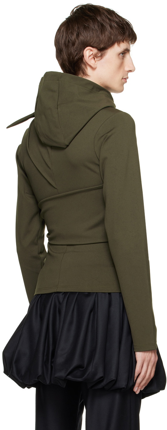 AARON ESH SSENSE Exclusive Khaki Tied Hoodie
