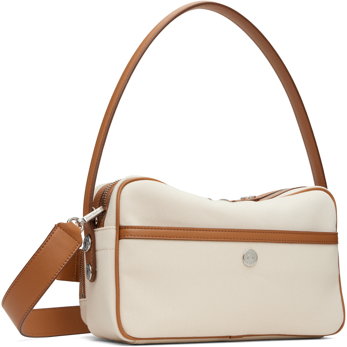Acne Studios Beige & Brown Camero Party Canvas Bag