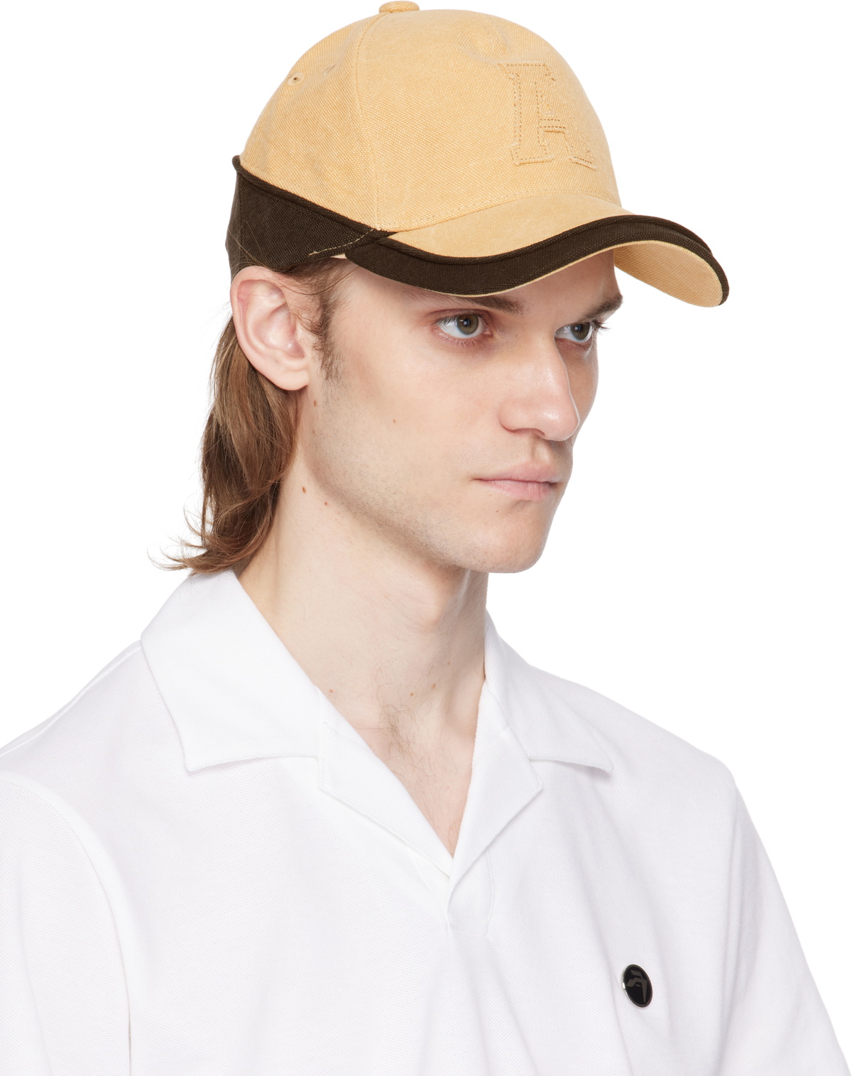 AMBUSH Beige & Black Canvas 'A' Patch Cap
