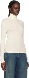 Helmut Lang Off-White Rib Turtleneck