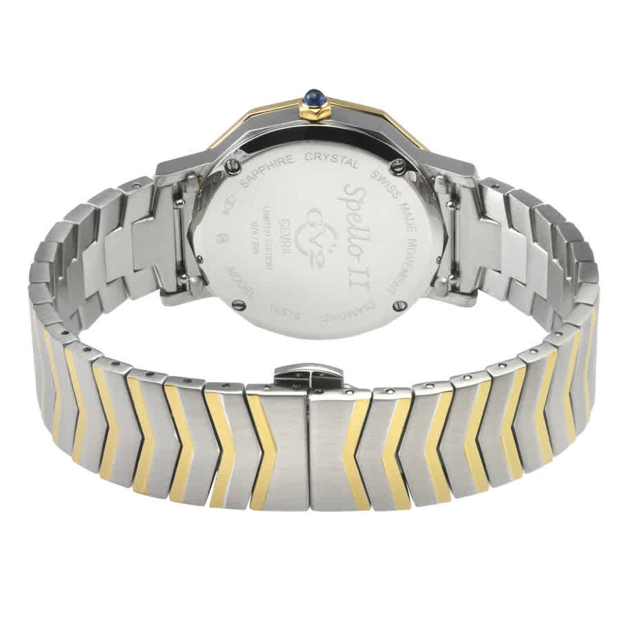 GV2 by Gevril Spello Ii Diamond Mother of Pearl Dial Ladies Watch 14516B