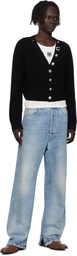 VETEMENTS Black Fancy Button Mini Cardigan