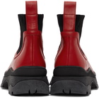 Staud Red & Black Bow Boots