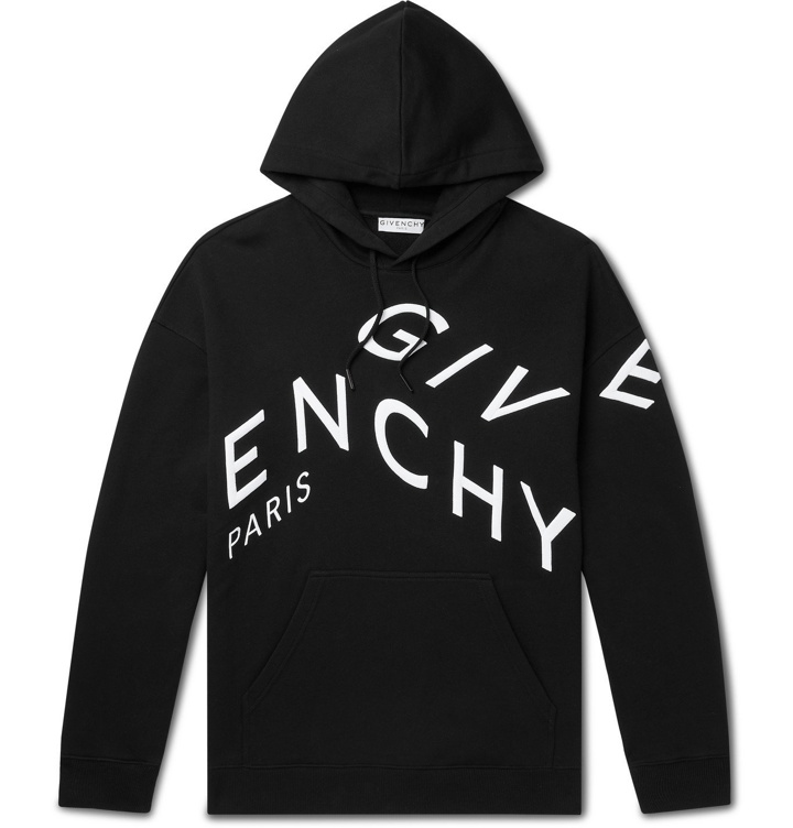Photo: GIVENCHY - Logo-Embroidered Loopback Cotton-Jersey Hoodie - Black