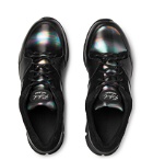 Our Legacy - Rafael Vortex Moiré-Trimmed Nubuck and Leather Sneakers - Black