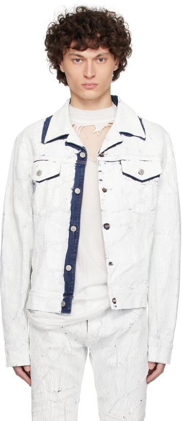 Photo: MM6 Maison Margiela White Sports Denim Jacket