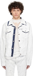 MM6 Maison Margiela White Sports Denim Jacket