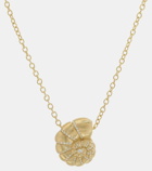 Sydney Evan Fluted Nautilus Shell 14kt gold necklace with diamonds