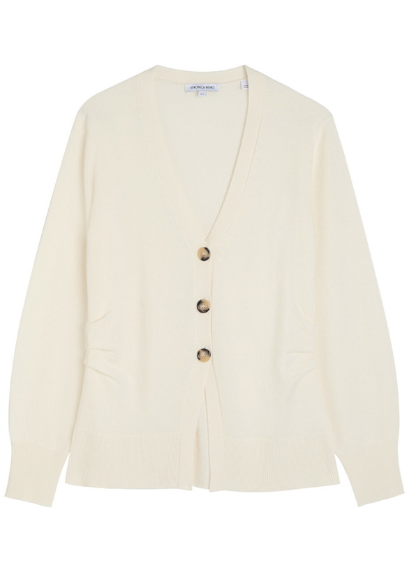 Photo: Veronica Beard Lamotte Gathered Cashmere Cardigan Ivory