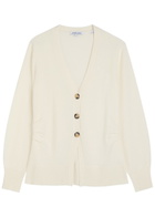 Veronica Beard Lamotte Gathered Cashmere Cardigan Ivory
