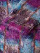 Monitaly - Minami Shoten Striped Brushed-Knit Cardigan - Purple