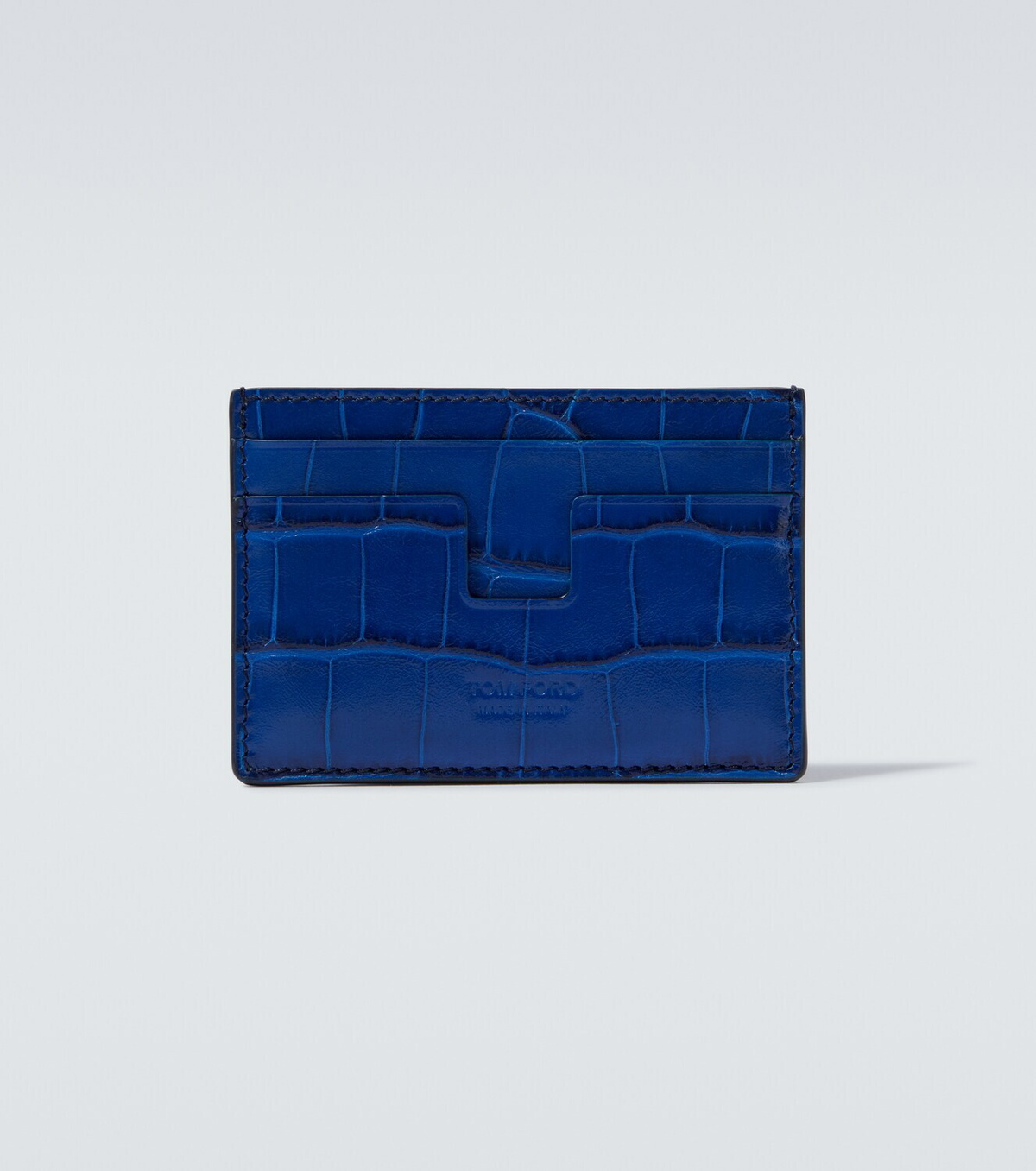 Tom Ford Leopard-print leather card holder