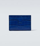 Tom Ford Leopard-print leather card holder