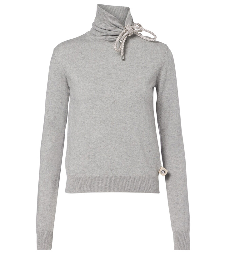 Photo: Area Embellished cotton and cashmere turtleneck sweater