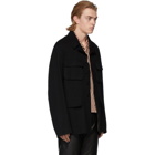 Ann Demeulemeester Black Wool Military Jacket