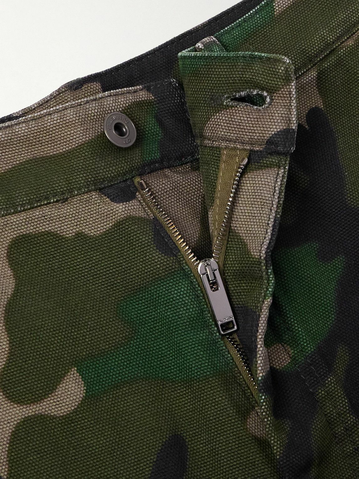 Valentino Garavani - Straight-Leg Camouflage-Print Canvas Cargo Shorts - Green