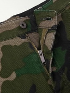 Valentino Garavani - Straight-Leg Camouflage-Print Canvas Cargo Shorts - Green