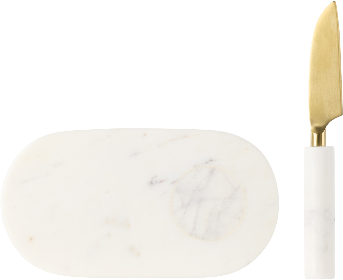Soho Home White Jermyn Chopping Board & Knife Set