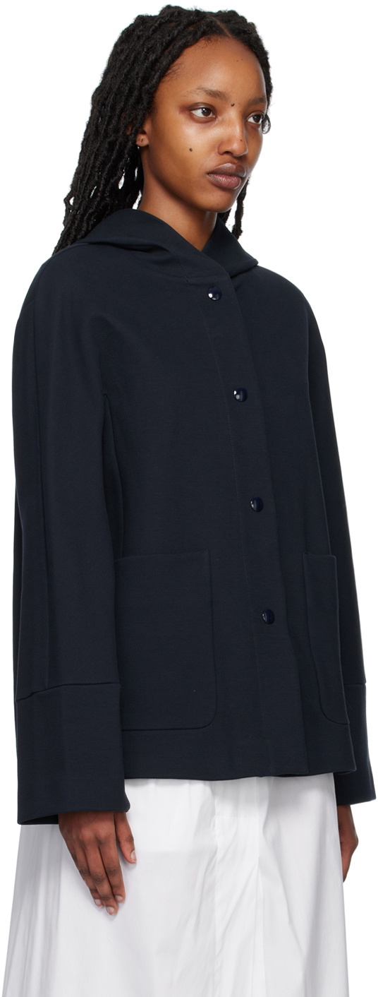 Max Mara Leisure Navy Hooded Jacket