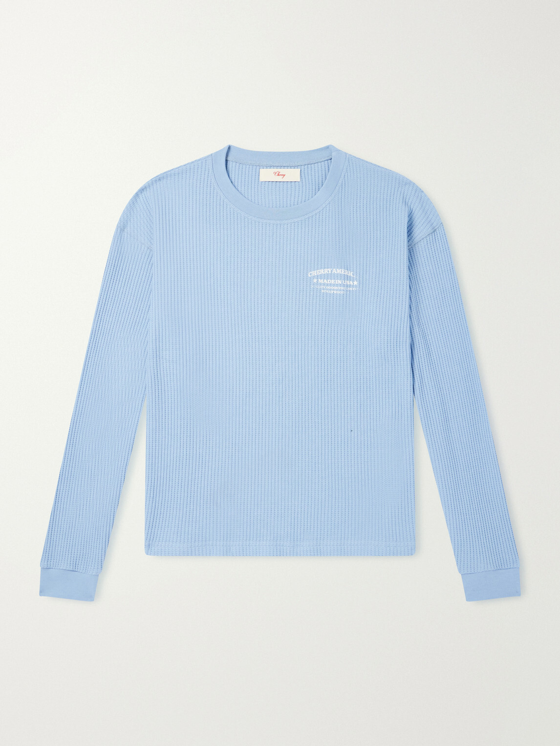 Cherry Los Angeles - Logo-Printed Cotton-Jersey T-Shirt - Blue