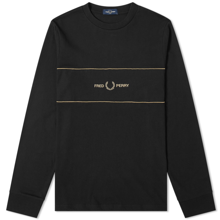 Photo: Fred Perry Authentic Long Sleeve Embroidered Panel Tee