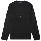 Fred Perry Authentic Long Sleeve Embroidered Panel Tee