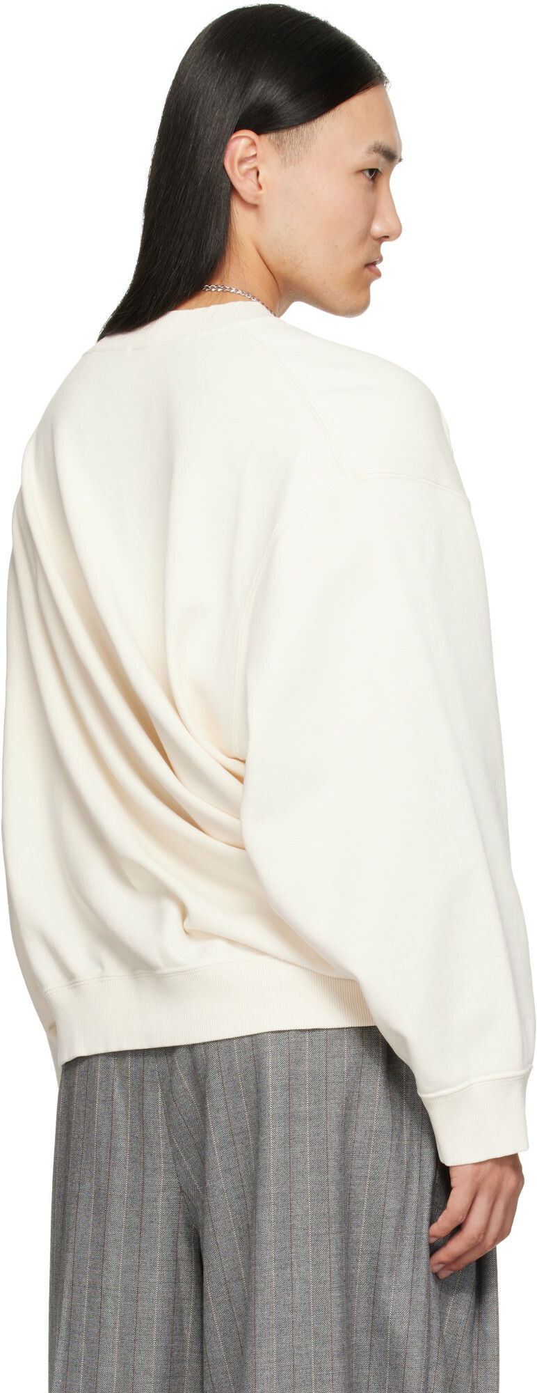 Hed Mayner Off-White Asymmetric Sweatshirt