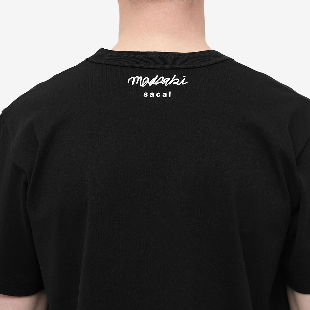 Sacai x MADSAKI Flock Print T-Shirt in Black Sacai