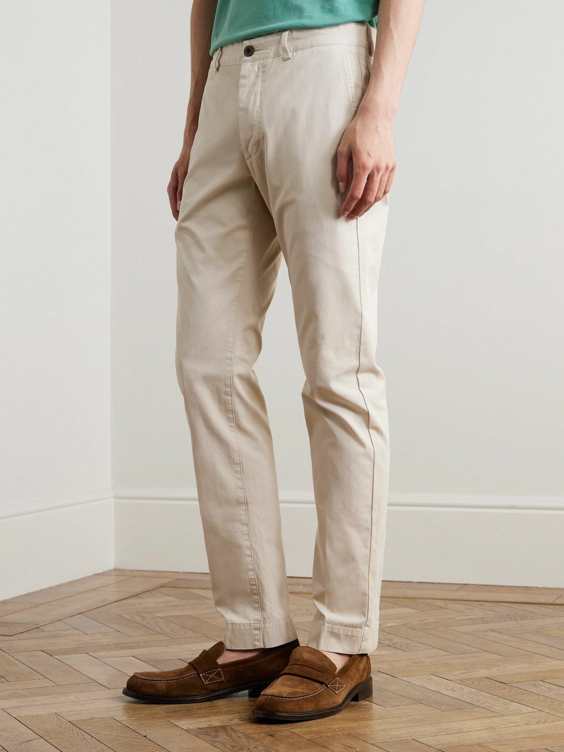 Sid Mashburn - Field Slim-Fit Tapered Garment-Dyed Cotton-Twill Trousers - Gray