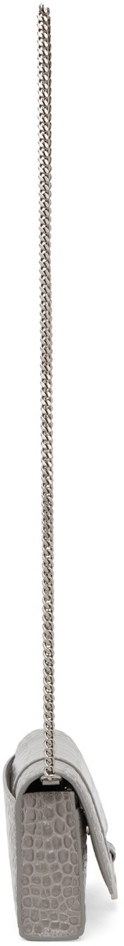 Balenciaga Hourglass Chain Wallet - Grey