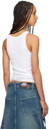 LU'U DAN White Embroidered Tank Top