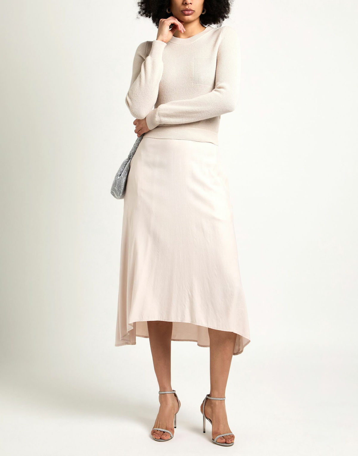 Peserico Womens Midi dress in Beige