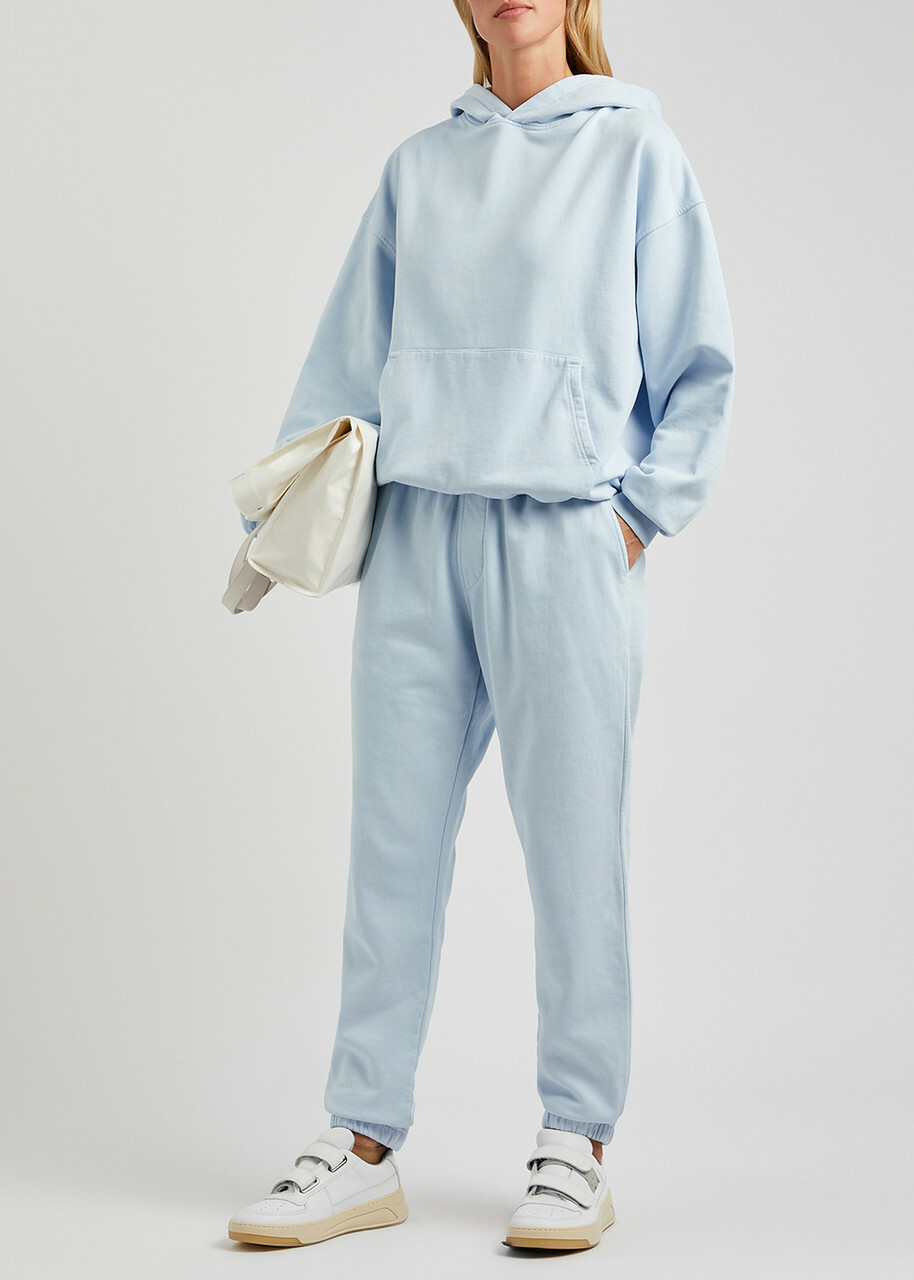 Colorful Standard Hooded Cotton Sweatshirt Light Blue