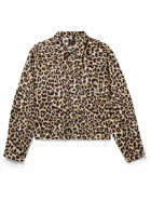 KAPITAL - Leopard-Print Cotton-Gauze Shirt Jacket - Brown