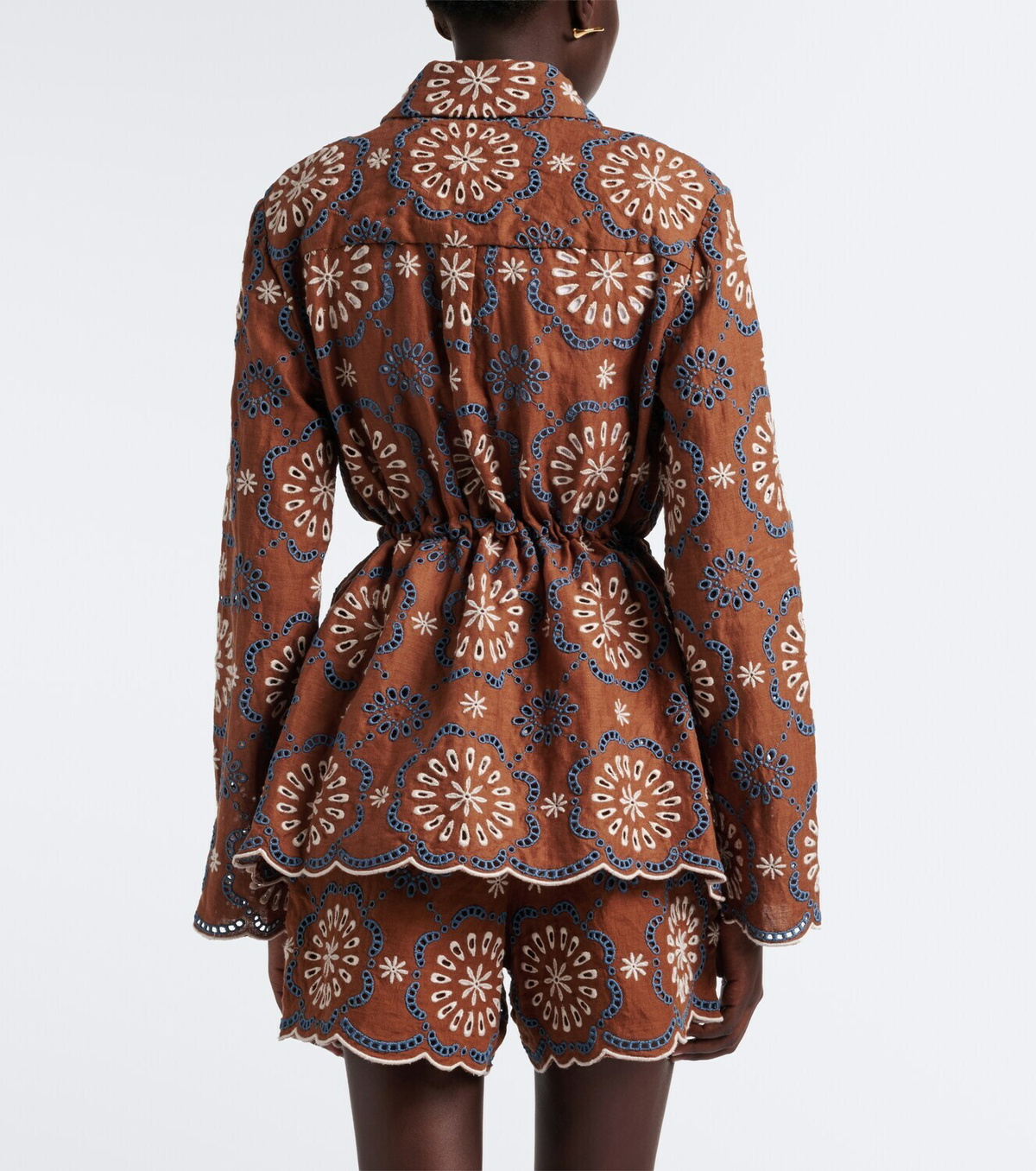 Veronica Beard Kiki broderie anglaise linen jacket