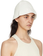 Dion Lee White Crochet Beach Hat