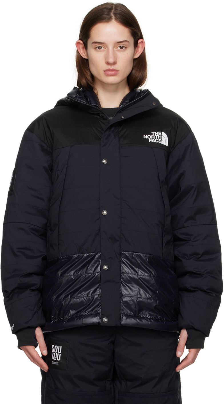 Black u0026 Navy The North Face Edition 50/50 Mountain Down Jacket by  UNDERCOVER on Sale
