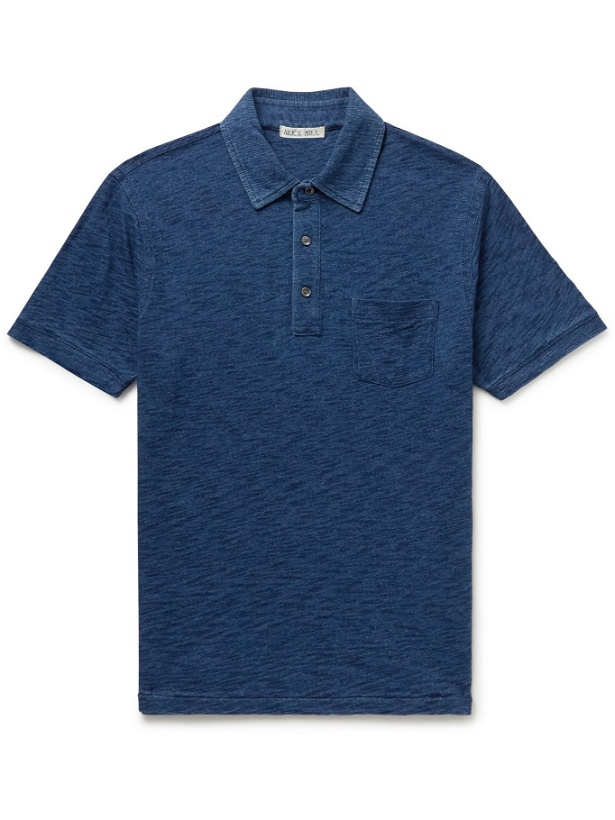Photo: ALEX MILL - Standard Slub Cotton-Jersey Polo Shirt - Blue - S