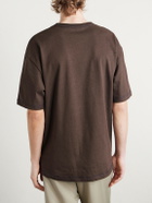 LEMAIRE - Cotton and Linen-Blend Jersey T-Shirt - Brown