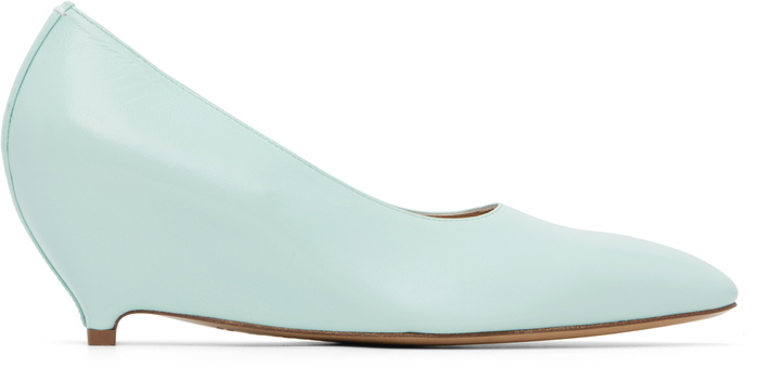 Photo: Maison Margiela Blue Heel-less Kitten Pump Heels