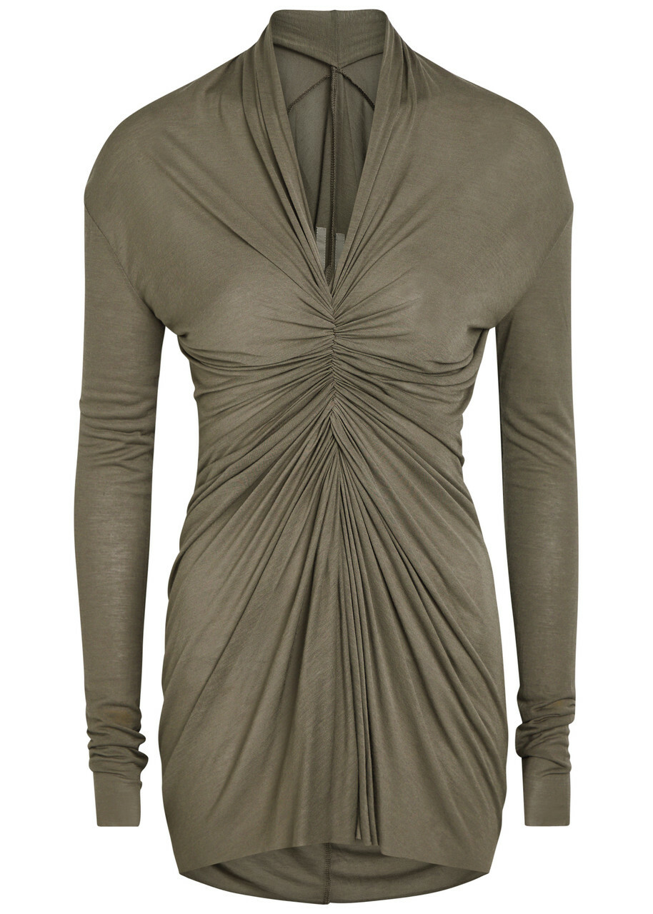 Rick Owens Radiance Ruched Jersey top Light Brown
